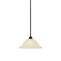 Paramount 1 Light Mini Pendant In Matte Black Finish With 12