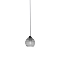 Paramount 1 Light Mini Pendant In Matte Black Finish With 6