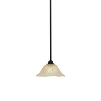 Paramount 1 Light Mini Pendant In Matte Black Finish With 10