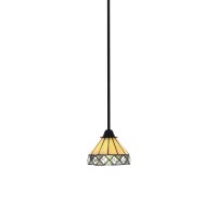 Paramount 1 Light Mini Pendant In Matte Black Finish With 7