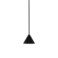 Paramount 1 Light Mini Pendant In Matte Black Finish With 7