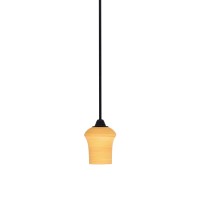 Paramount 1 Light Mini Pendant In Matte Black Finish With 5.5