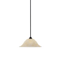 Paramount 1 Light Mini Pendant In Matte Black Finish With 16