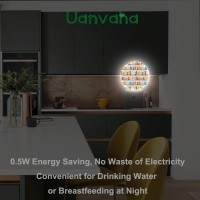 Uanvaha Books Night Light Book Shelves Knowledge Is Power Plug In Night Lights Auto Led Lamp Energy Saving Round Lights For Boys