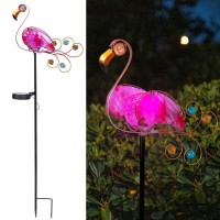 Afirst Solar Outdoor Lights Decorative - Solar Garden Stakes Flamingo Decorative Lights Waterproof Led Light For Garden Landscape Lawn Path Garden Flower Bed Patio Yard Decoration