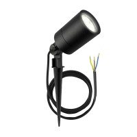 Ledvion Led Garden Spotlight Aluminium, Ip65, Gu10 Socket, 1 M Cable, Ground Spike Spotlight, Black