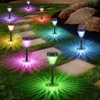 Ridalux Solar Pathway Lights 8 Pack Solar Lights Outdoor Waterproof Garden Lights Auto Onoff Solar Lights For Outside Landscape