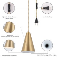 Gold Plug In Pendant Light Hanging Lights With Plug In Cord Onoff Switch Mini Brass Pendant Lights For Kitchen Island Modern P