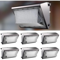 Lightdot 6Pack 122W Led Wall Pack Lights 100277V Dusk To Dawn With Photocell 18000Lm 5000K Daylight Ip65 Waterproof Wall Moun