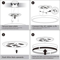 Taloya 6 Pack 12Inch Flush Mount Ceiling Light 24W Daylight Led Flush Mount Ceiling Light Slim Led Ceiling Light For Home Ligh