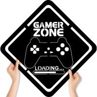 Namofactur Gamer Gift Cool Gaming Zone Decorative Accessories - Rgb Gaming Usb Led Gamers Only - Wood Choice Of Colours