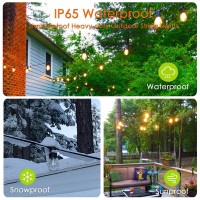 Skeerei Led String Lights For Outside Ip65 S14 96Ft48Ft2Pack Outdoor Patio Lights Bistro Lights With 302 Edison Lights 2700K