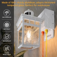 Vioaoeafa Porch Light Outdoor With Gfci Outlet - 3 Lighting Modes Exterior Light Fixture, Dusk To Dawn Motion Sensor Wall Mount Outside Lights For House,Garage,Front Door, Patio