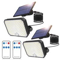 Tanbaby 2 Pack Ultra Outdoor Solar Lights, 4000Lm Motion Sensor Solar Flood Lights With Remote Control - Ipx5 Waterproof Security Lights Ultra Dusk To Dawn Solar Lighting For Outside Patio Garage