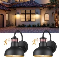 Seovix Motion Sensor Outdoor Wall Light 2Pack Exterior Wall Lamp Dusk To Dawn E26 Base Socket Ip65 Waterproof Outside Porch Li