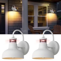 Seovix 2Pack Motion Sensor Outdoor Wall Lights Dusk To Dawn Outside Barn Light Fixtures With E26 Base Socket Ip65 Waterproof E