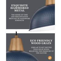 Hwh Large Pendant Light Fixtures, 16'' Antique Brass Pendant Lighting For Kitchen Island, Industrial Hanging Lamp With Hammered Metal Shade, 5Hzg70M1L Bg