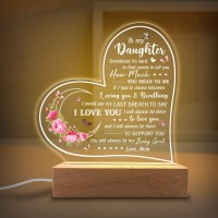 Kitchenvoy Acrylic Night Light Gifts For Daughter You Will Always Be My Baby Girl Daughter Gifts From Mom Dad For Birthday