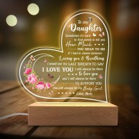 Kitchenvoy Acrylic Night Light Gifts For Daughter You Will Always Be My Baby Girl Daughter Gifts From Mom Dad For Birthday