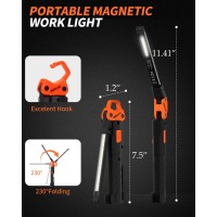 Anylight Rechargeable Work Light 400Lm Mechanic Work Light Magnetic Flashlight With 230 Rotate And Hook Led Work Light For Car