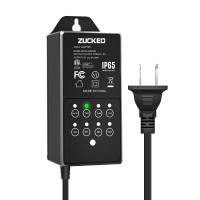 Zuckeo 60W Low Voltage Landscape Transformer With Timer Photocell Sensor 100240V Ac To 12V Dc Outdoor Landscape Lighting Tra