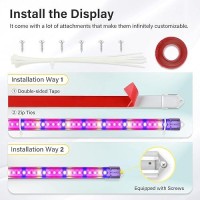 Ipower 40W Led Plant Grow Light Strips Full Spectrum For Indoor Plants With Auto Onoff 3912H Timer 10 Dimmable Levels 48 Led