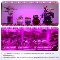 Ipower 40W Led Plant Grow Light Strips Full Spectrum For Indoor Plants With Auto Onoff 3912H Timer 10 Dimmable Levels 48 Led