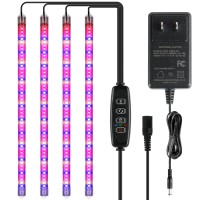 Ipower 60W Led Plant Grow Light Strips Full Spectrum For Indoor Plants With Auto Onoff 3912H Timer 10 Dimmable Levels 48 Led