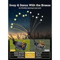 Solar Garden Lights 4 Pack 48 Led Solar Firefly Lights With 2 Lighting Mode Sway By Wind Waterproof Solar Christams Outdoor