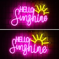 Horseneon Hello Sunshine Neon Led Sign Sunrise Neon Signs For Wall Decor Sunshine Neon Light Sign For Room Decor Bedroom Liv