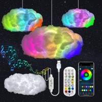 Zokon 3D Big Cloud Lightning Light Kit Decorations For Adults And Kids Indoor Home Bedroom Usb Plug Model 01