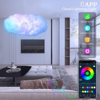 Zokon 3D Big Cloud Lightning Light Kit Decorations For Adults And Kids Indoor Home Bedroom Usb Plug Model 01