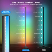 Ysj Rgb Led Corner Floor Lamp Led Floor Lamp Corner Led Lamp Corner Light Color Changing Lamp With Remote And App Control Diy M