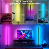 Ysj Rgb Led Corner Floor Lamp Led Floor Lamp Corner Led Lamp Corner Light Color Changing Lamp With Remote And App Control Diy M