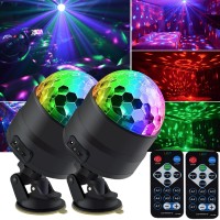 2Pack Disco Lights, Led Mini Colors Stage Lights Disco Ball Light, Party Lights Dj Disco Lights Strobe Light Halloween Christmas Decoration Magic Lights, Gift For Kids Teens Adults