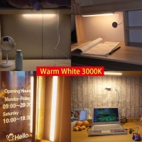 Honebear Under Cabinet Led Lighting 12 Inch Led Light Strip Bar Warm White 3000K Usb Led Light Small Thin Led Under Counter L