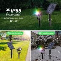 T-Sun Rgb Solar Spotlights Waterproof Outdoor, Solar Lights Auto On/Off Color Changing Solar Wall Lights For Garden, Driveway, Pathway, Pool Area(Rgb)