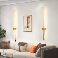 Ditoon Modern Plug In Wall Sconces Set Of Two,Gold Plug In Wall Light With Remote,Wall Lamp With Plug In Cord, Led Wall Light With Memory Function, Original Brand Lighting