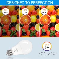 Partphoner A19 Led Light Bulbs, 60W Equivalent Efficient 9W Led Bulb, 3 Color Light Modes Light Bulbs, 900 Lumens, Cri 85+, 25000+ Hours Lifespan, Pack Of 4