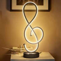 Leip Modern Table Lamp Led Bedside Lamp With Usb Port Touch Stepless Dimmable Nightstand Lamp Unique Musical Note Lamp For Be