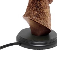 Simple Designs Woodland 1725 Tall Rustic Antler Copper Deer Bedside Table Desk Lamp With Tapered White Fabric Shade