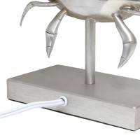 Simple Designs Shoreside 1825 Tall Pinching Crab Shaped Bedside Table Desk Lamp White