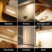 Homelist Under Cabinet Lights 60 Led Wireless Under Cabinet Lighting Motion Sensor Indoor Rechargeable Battery Operated Closet