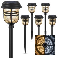 Xmcosy Led Solar Light Outdoor Ip65 Waterproof 2 Lighting Modes Glass Solar Lights For Outside Yard Garden Landscape Patio Law