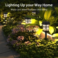 Xmcosy Led Solar Light Outdoor Ip65 Waterproof 2 Lighting Modes Glass Solar Lights For Outside Yard Garden Landscape Patio Law