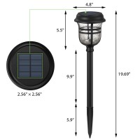 Xmcosy Led Solar Light Outdoor Ip65 Waterproof 2 Lighting Modes Glass Solar Lights For Outside Yard Garden Landscape Patio Law