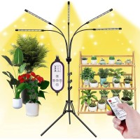 Keelixin Grow Lights For Indoor Plants,5 Heads Plant Lights For Indoor Plant,Led Full Spectrum Plant Lights,Adjustable Plant Grow Light,4/8/12H Timer,Warm White Grow Lamp For Various Plant