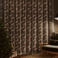 Vidaxl Led Curtain Fairy Lights 98X98 300 Led Warm White 8 Function