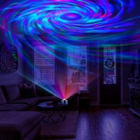 Ljnyiwan Spiral Swirl Galaxy Fog Projector Light For Bedroom With Remote Control Starry Night Light Projector Room Decor For K