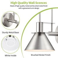 Novantl Battery Operated Wall Sconce Wireless Battery Operated Wall Lights Brushed Nickel Wall Sconces Set Of Two Battery Oper